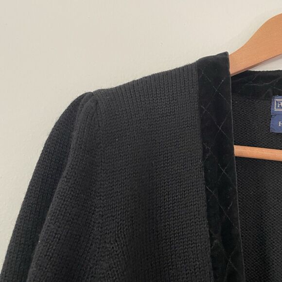 Herman Geist Wool Sweater S Hand Embroidered Poinsettia Flower Holiday Christmas - Picture 3 of 10